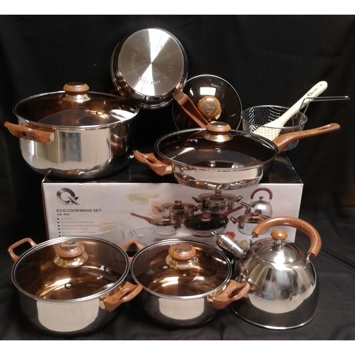 Panci Set Oxone 14pcs Oxone Eco Cookware Ox-933 Panci set Stainless