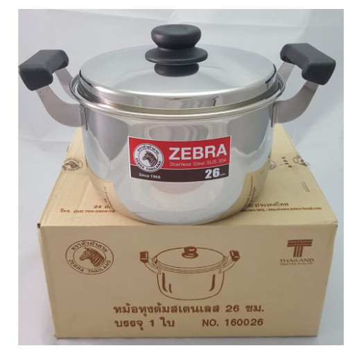 Zebra ORIGINAL Sauce pot 26cm - Panci Tutup zebra stainless (Thailand)