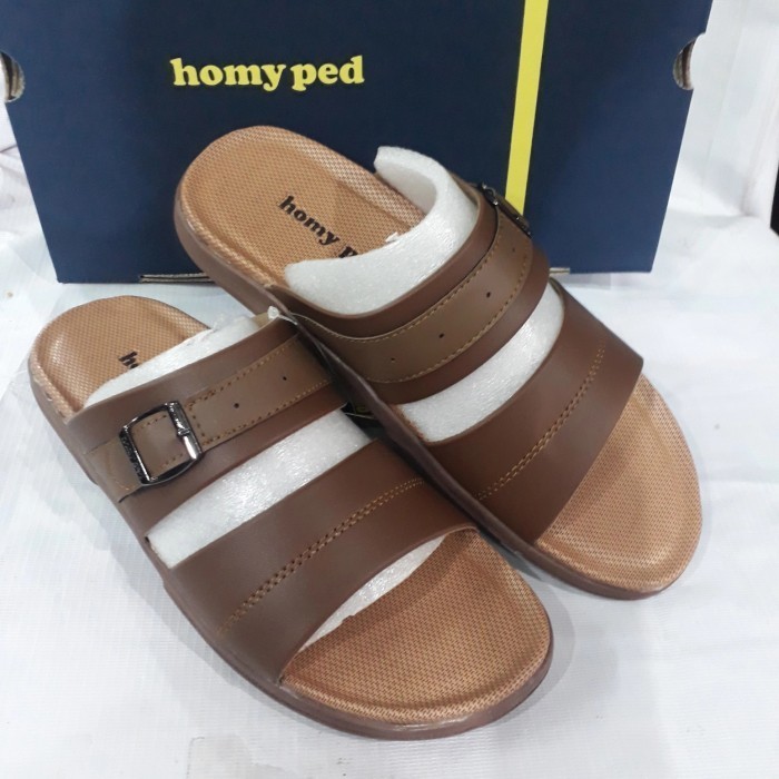 Sandal Casual Pria Ban 2 Homyped Original Atmos-02 Coklat