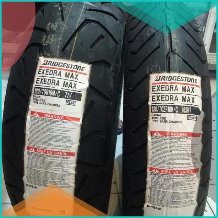 PAKETAN BAN LUAR BRIDGESTONE EXEDRA MAX UKURAN 130/70-18 DAN 180/60-16