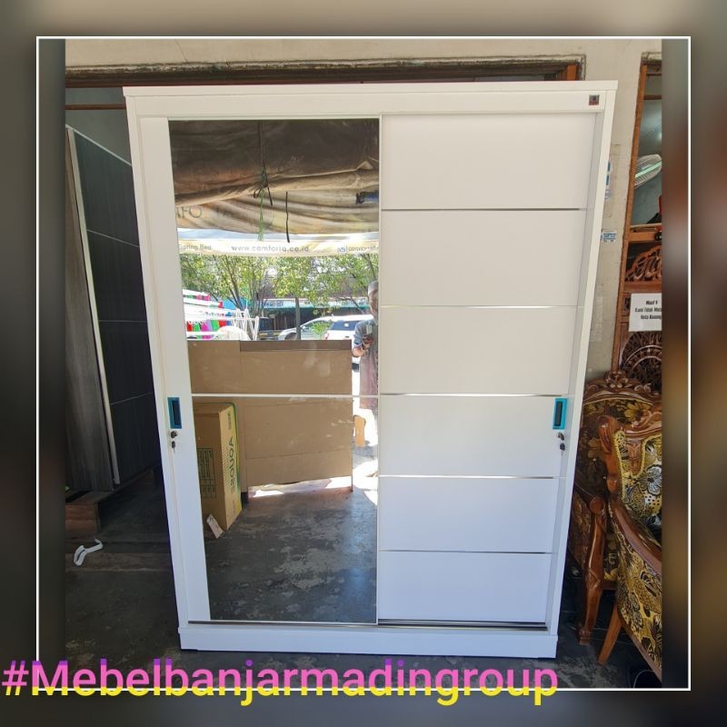 Lemari Baju Sliding 2 pintu OLYMPIC | Lemari Pintu Geser Minimalis Palazio