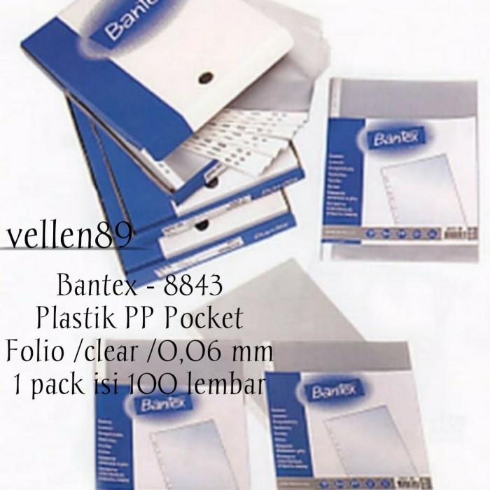 

Plastik Pp Pocket F4 Isi 100 Lembar Merk Bantex 8843