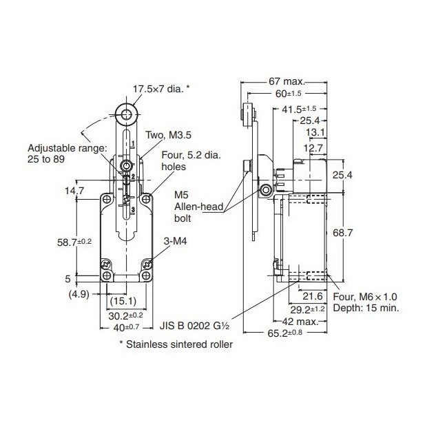 

LIMIT SWITCH OMRON WLCA12-2N WITH PARTS