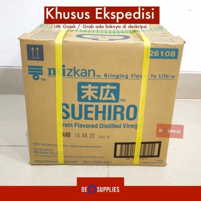 

Zkan Suehiro Su Sushi Vinegar 20L - Rice Vinegar Cuka Beras Sushi