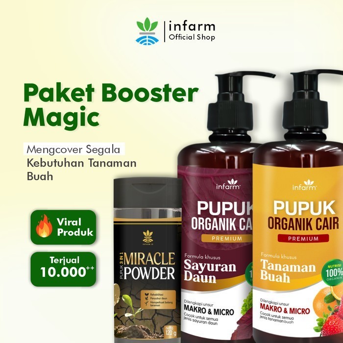 Infarm - Paket Pupuk Poc Buah, Poc Sayur, Miracle Powder