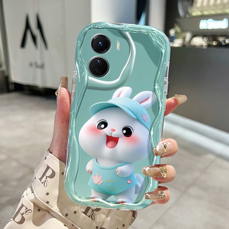 Casing Hp VIVO Y16 VIVO Y35 Y35 5G Y56 5G Case Kelinci populer pola silikon baru Casing HP ganda pel