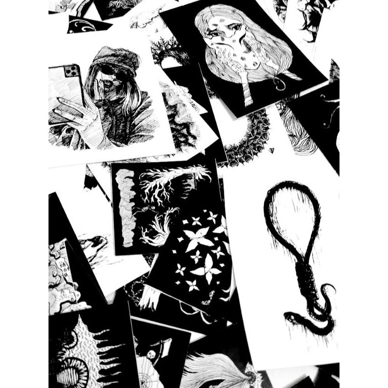 

90 PCS BLACK AND WHITE STIKER | LIMITED EDITION STICKER PACK | STIKER HITAM PUTIH