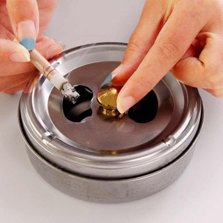 Asbak Putar Stainless Steel Portable Astray