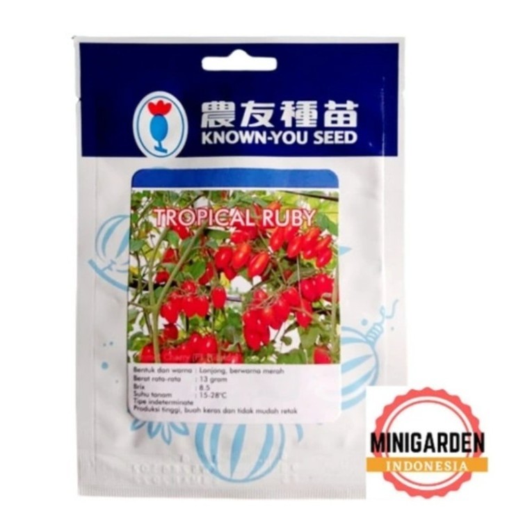 Benih Tomat Tropical Ruby 10 Gram Biji Bibit Tomat Merah Cherry Ceri