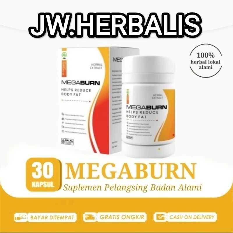 MEGABURN SLIMMING CAPSULE - MEGABURN ORIGINAL - MEGABURN SUPLEMEN PELANGSING - MEGABURN OBAT DIET - 