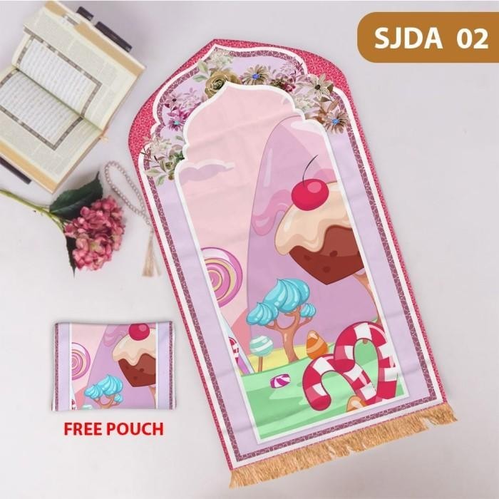 BISA COD - SAJADAH ANAK ANAK CUSTOM NAMA SEJADAH TERBARU KARAKTER PEREMPUAN LAKI