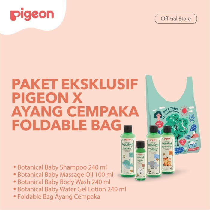 Indhy Paket Eksklusif Pigeon X Ayang Cempaka Foldable Bag