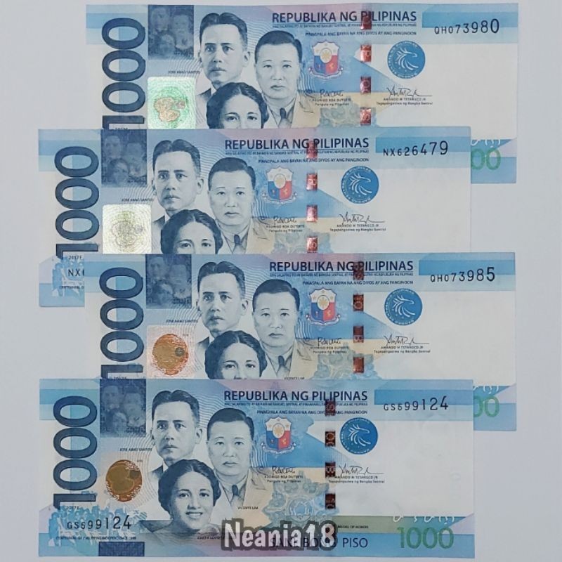 Koleksi Pilipina Peso Pecahan 1000 Peso