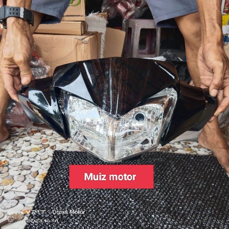 batok depan Supra x 125 helm in hitam