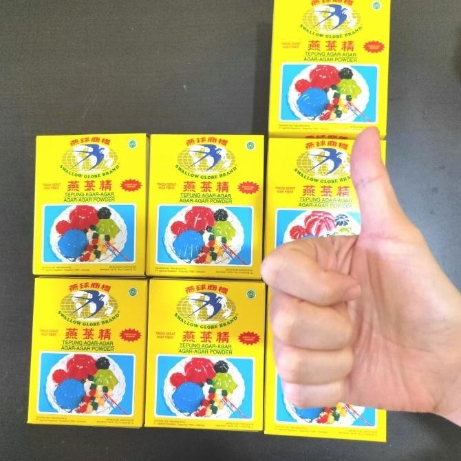 Agar Agar Swallow Globe Plain Putih 1 Box