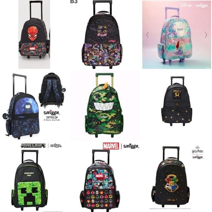 SMIGGLE FLUTTER TROLLEY BACKPACK/TAS KOPER ANAK PEREMPUAN/KADO/ORI BETAANGEL11