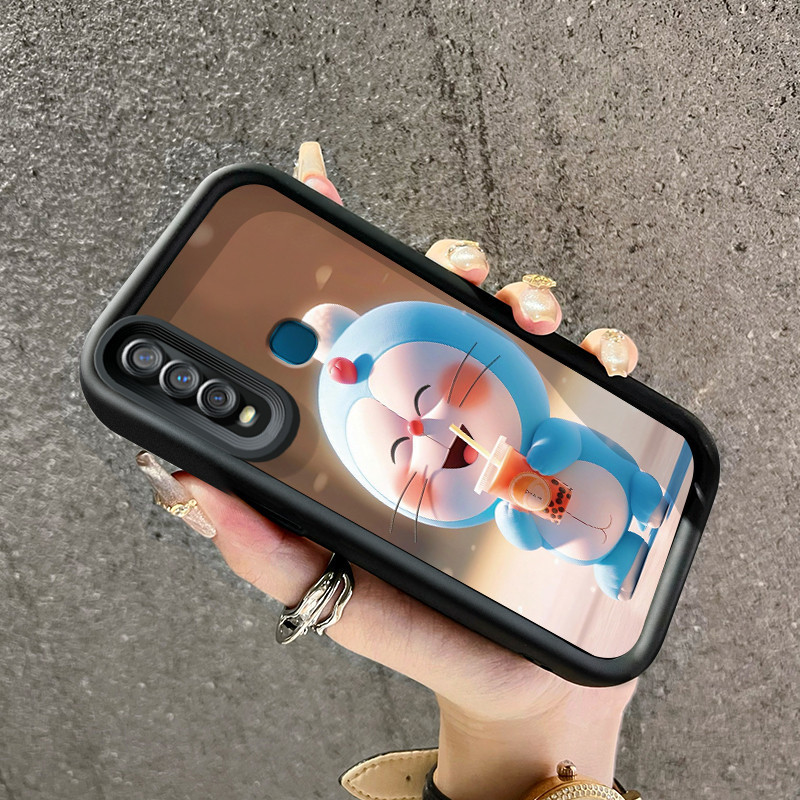 Casing Hp VIVO Y17 Y15 Y12 Y12i Y3 Y3s 2020 Case pola Doraemon pelindung Kesing HP silikon lunak bar
