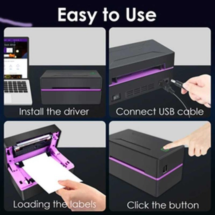 Printer Thermal Mini Stiker Label Printer Pos Usb 110 Mm