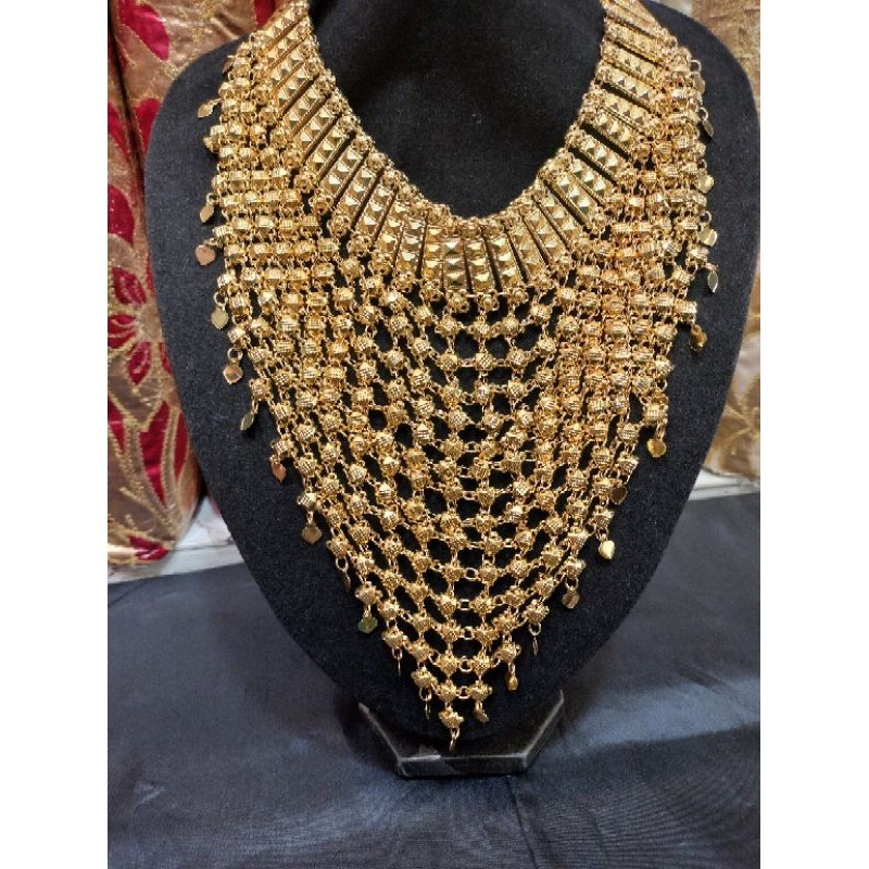 Kalung Coker Pengantin Motif Rajut