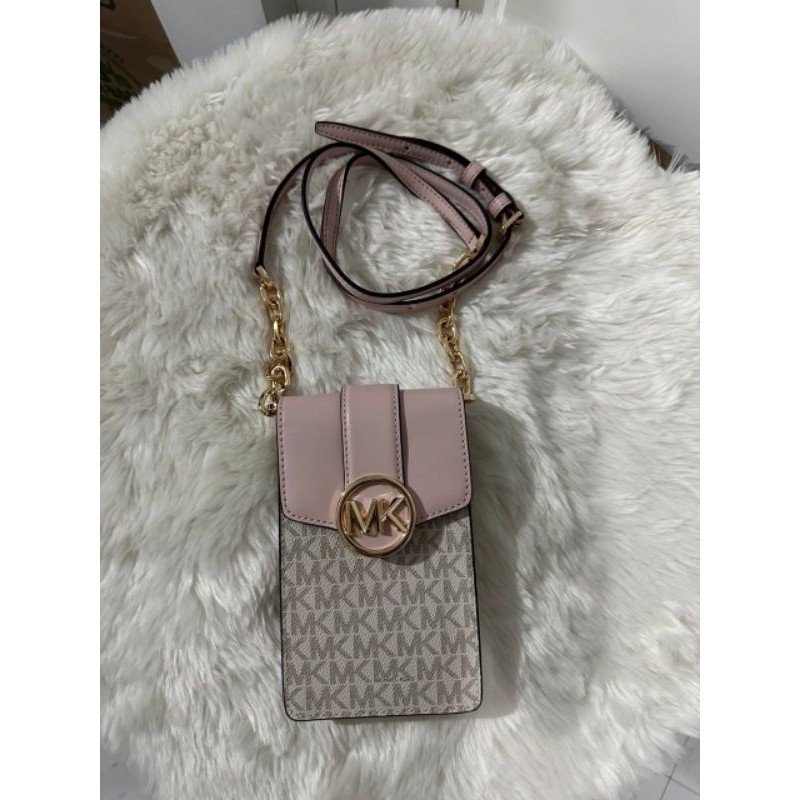 Carmen Flap Phone Crossbody Powder Blush Multi