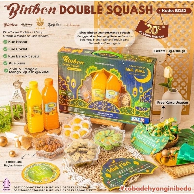 

Binbon Double Squash 4 Toples Kue + 2 Jenis Squash