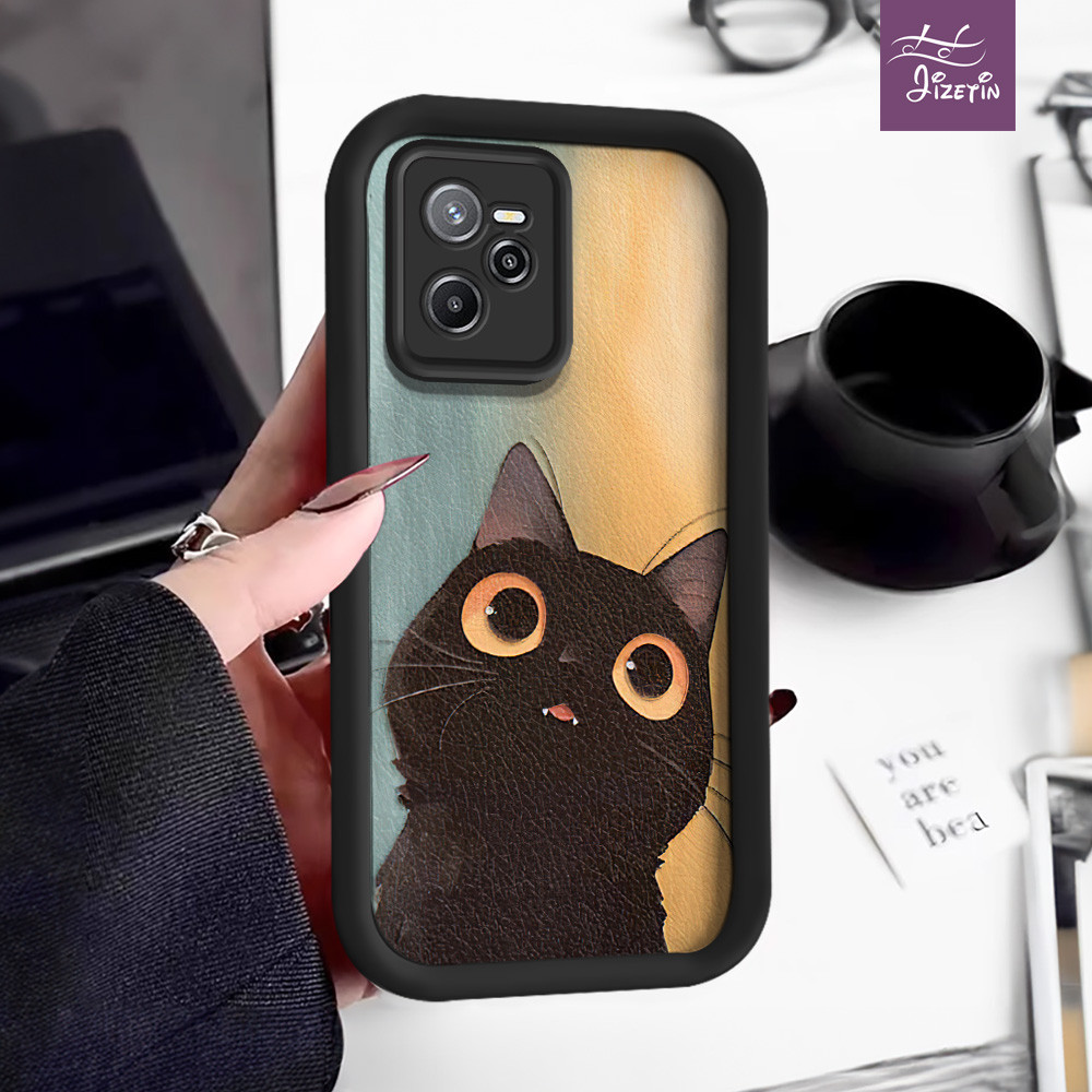 Kucing mata besar casing hp bentuk aneh untuk ph Realme Narzo 50a prime,30a,20a,20,10a cover silicon