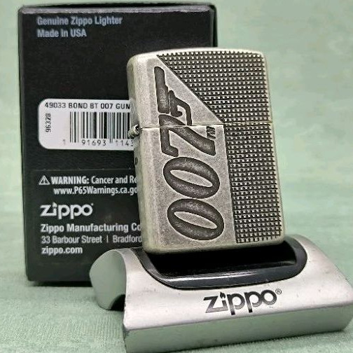 Zippo 49033 Armor Bond At Gun 007 Antique Silver Original