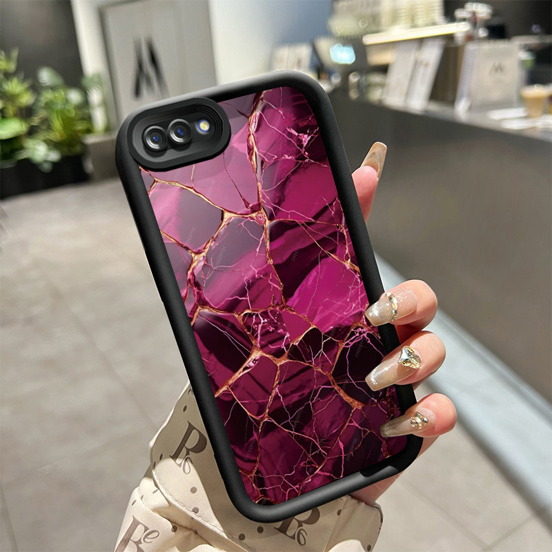 Casing Hp OPPO A5 A3s A12E Realme C1 Case hp ponsel pola bor rusak Casing lunak pencegah Kesing jatu