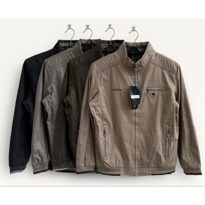 Dht/Jaket Pria / Jaket Bolak Balik / Jaket Katun Kanvas Blackmamao13
