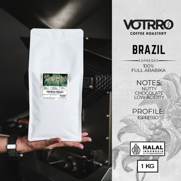 

Biji Kopi Full Arabika Brazil Santos Roasted Espresso Best Price