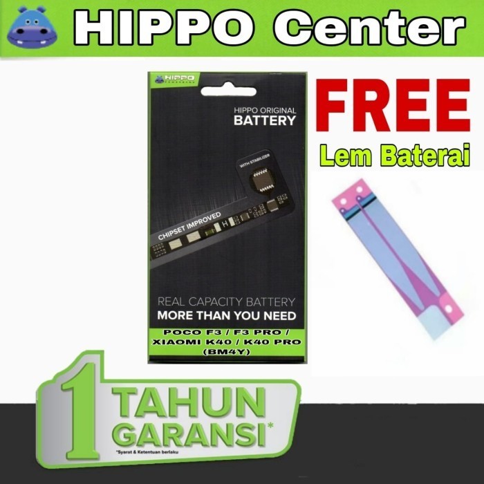 Baterai Hippo Poco F3 / F3 Pro / Xiaomi K40 / K40 Pro Battery Bm4Y