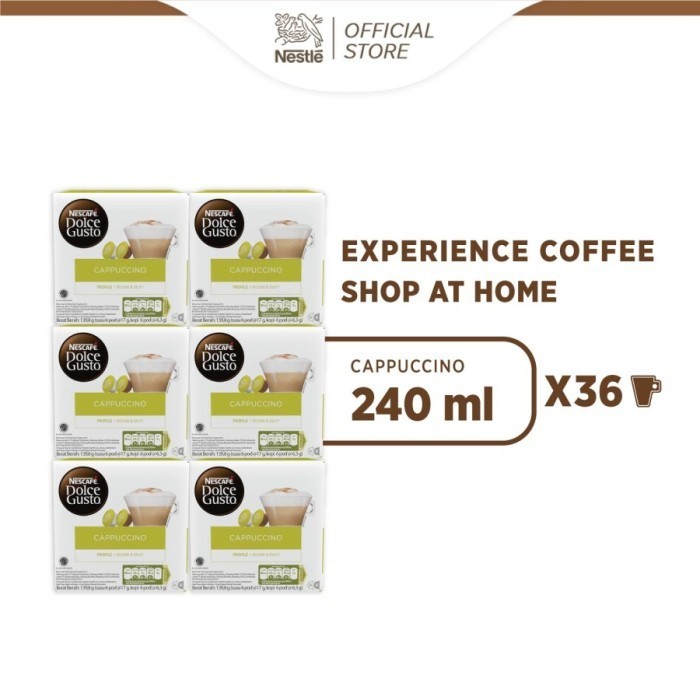 

Capsule Ndg Nescafe Dolce Gusto Cappuccino 6 (72 Kapsul =36 Gelas)
