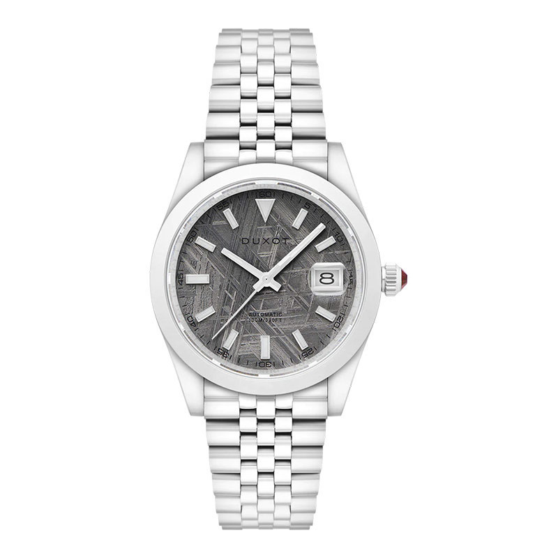 Jam Tangan Pria DUXOT Vezeto DX-2061-22 Automatic Meteorite Honey Stone Dial Stainless Steel Strap L