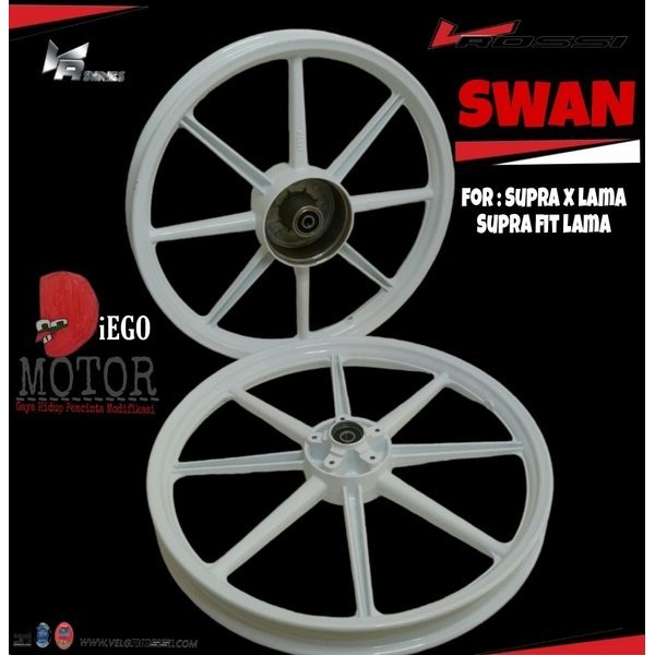 Velg Racing Vrossi Honda Supra X 100 Lama - Supra Fit Lama - Velg Racing Palang 8 Putih