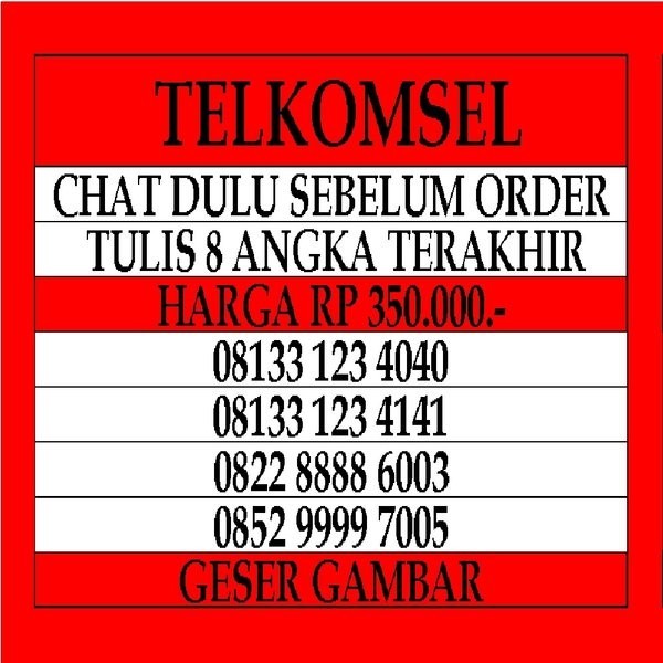 Nomor Cantik Telkomsel Nomer Perdana Simpati Loop