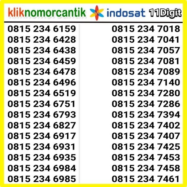 Nomor Cantik Indosat 11 Digit Kartu Perdana Indosat Im3 11 Digit 1