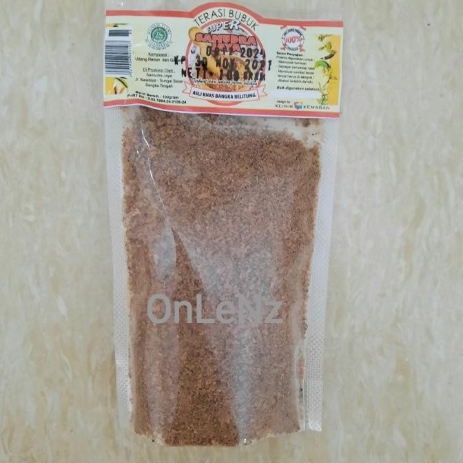

Terasi Bakar Bubuk Super Samudera Jaya Bangka 100gr