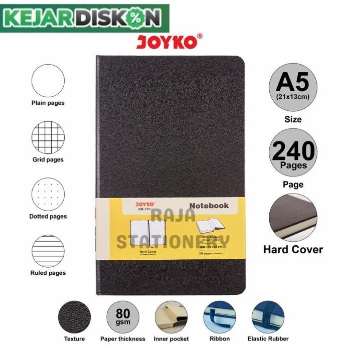 

Joyko Notebook Diary A5 Hard Cover / Buku Jurnal Joyko A5 Titik Garis