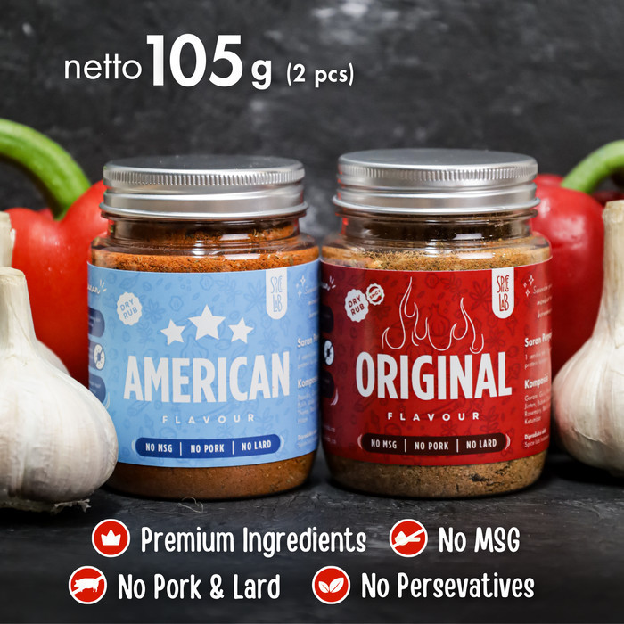 

Bundle American&Spicy Dryrub Spicelab Bumbu Marinasi Kering Serbaguna
