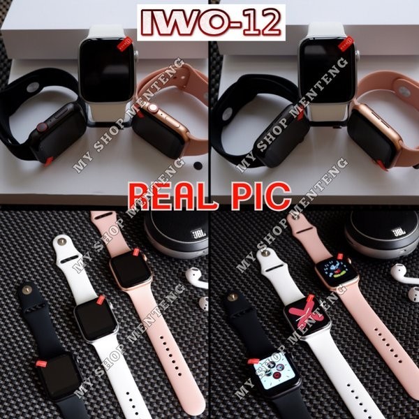 Iwo 12 Smart Watch Terbaru 40Mm & 44Mm Clone Series 5 Ecg Heart Rate Ios Dan Android Pk Iwo 8 9 11