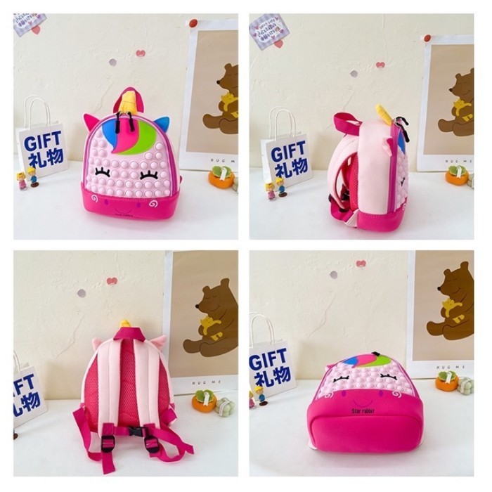 

Children Pop It Bag Tas Ransel Pop It Anak Cute Color