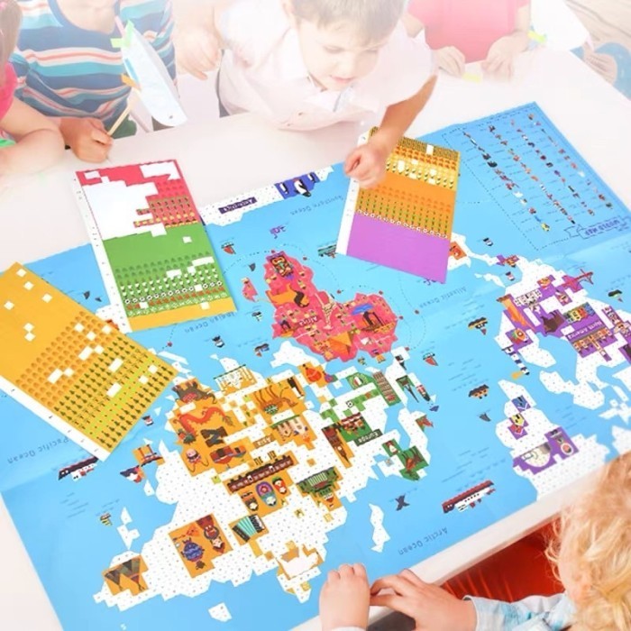 

Mideer Poster Er World Map Mainen Edukasi Anak