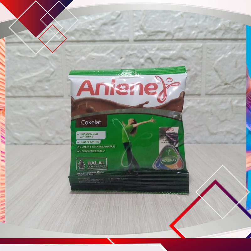 

Anlene Susu Bubuk Rasa Cokelat 22gr .