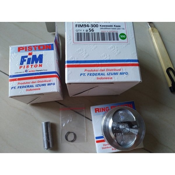 PISTON KIT SEHER FIM 94 - 300 IZUMI RACING DIA METER 56 PEN PIN 13 MM KAWASAKI KAZE JUPITER Z VEGA R