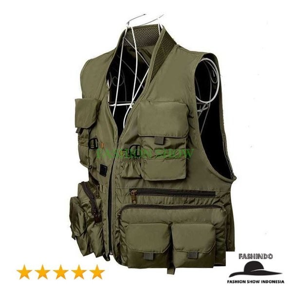 Deukio Rompi Pancing Fishing Vest Quick Dry Jacket XL - GDS09