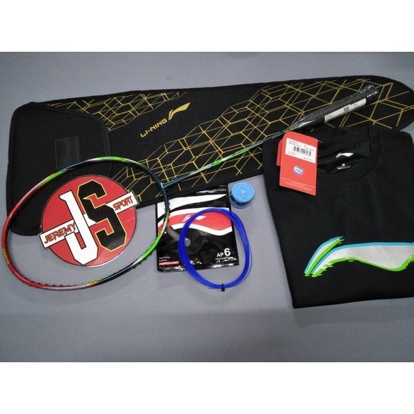 Raket Badminton Lining G Force 9 Original Bonus Tas Kaos Senar Dan Grip Lengkap