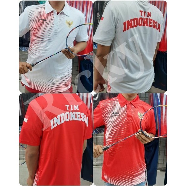 BAJU BADMINTON LINING APLN216 - TIM INDONESIA - ORIGINAL LI-NING