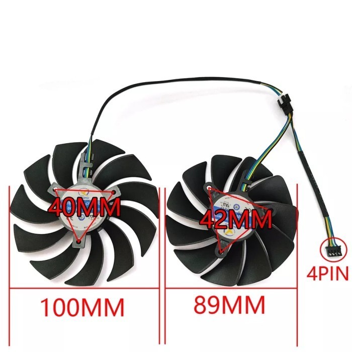 Kipas Fan Zotac Rtx 3070 3070Ti Twin Edge 488Mm + 100Mm
