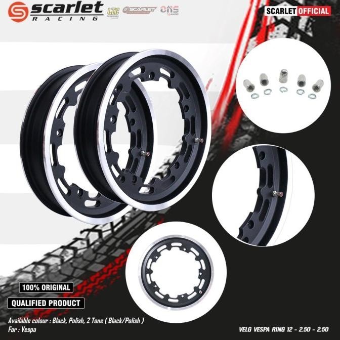 Scarlet Racing Velg Pelek Rim Alloy Vespa Ring 12