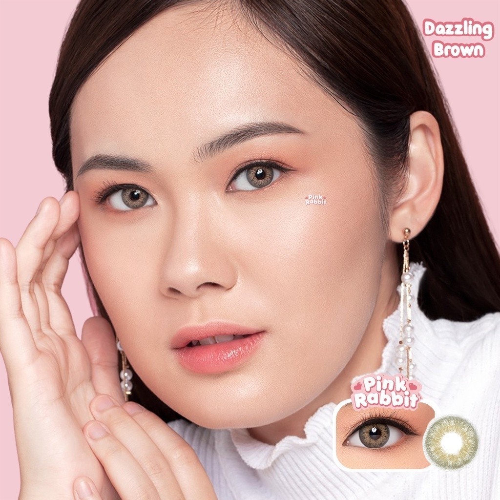 Pinkrabbit Soflens DAZZLING BROWN Anti Iritasi Super Nyaman (Normal Minus 0.50 sampai 8.00)